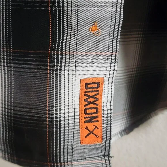 Dixxon Flannel Company Shirt Mens XL Black White Ross Alley Bamboo Blend Plaid - Picture 4 of 10